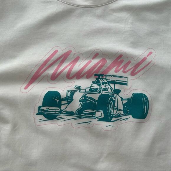 Lululemon Love crew shirt-Miami F1 graphic tee- race car graphic- size 10 - Picture 2 of 4